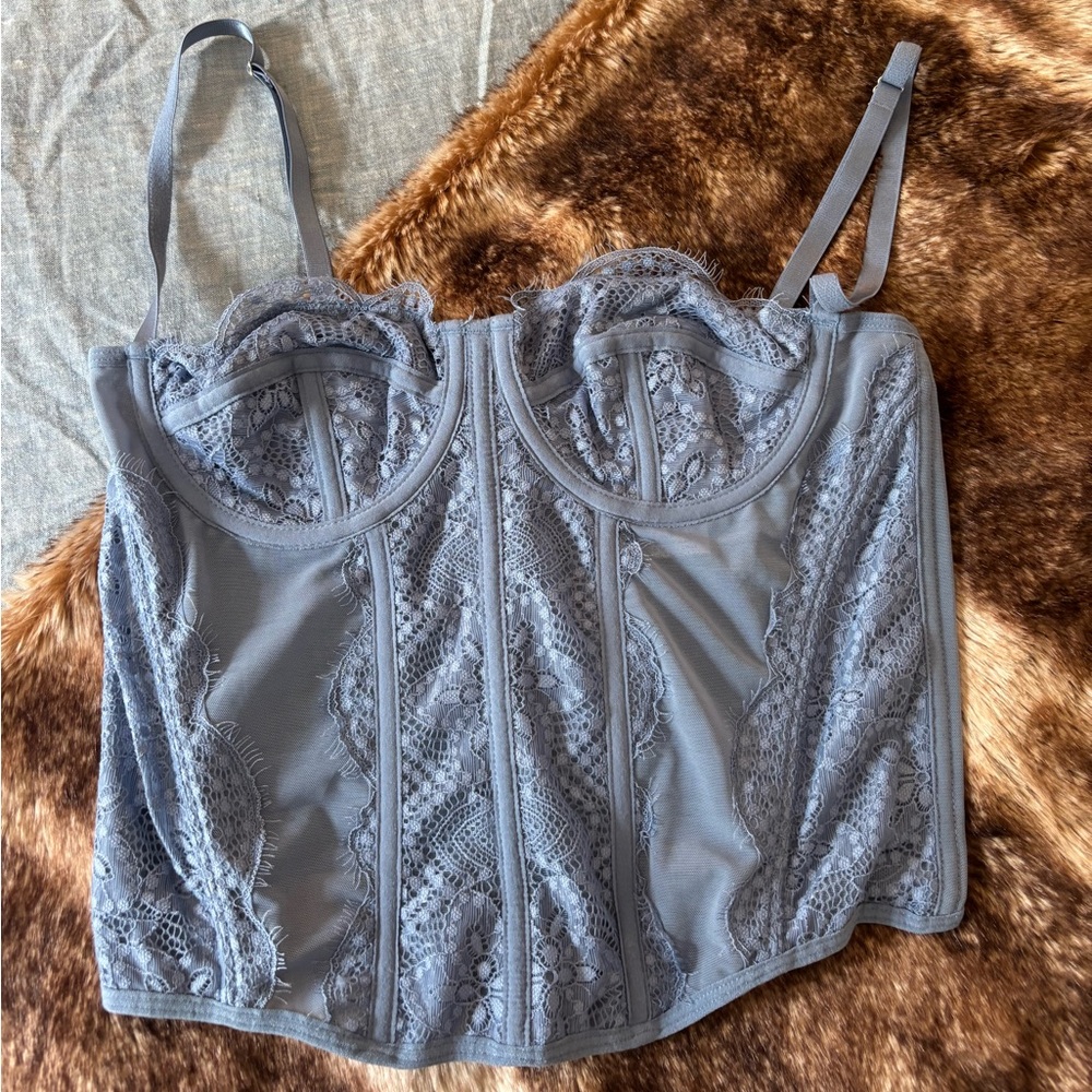 Blue corset top UO